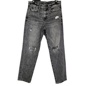 American Eagle Skater Jean 100% Cotton Distressed Washed Black